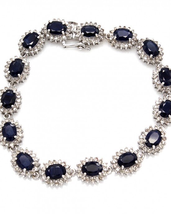 Sapphire and Diamond Bracelet in Gold