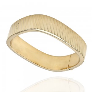 18KY Square Bangle Bracelet