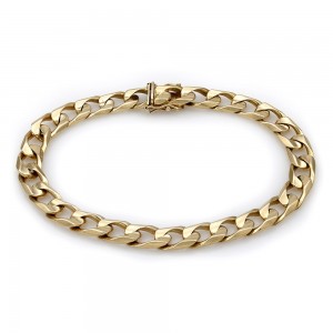 14KY Flat Curb Link Bracelet