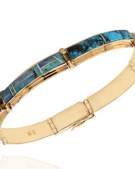 Turquoise and Opal Inlay Barcelet