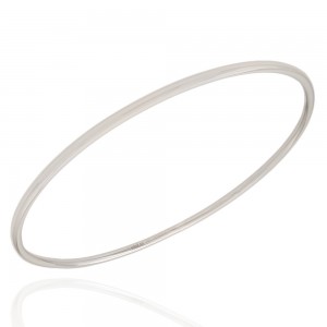 18K White Gold Bangle