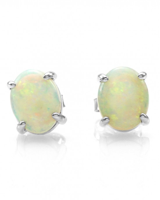Opal Stud Earrings in Gold