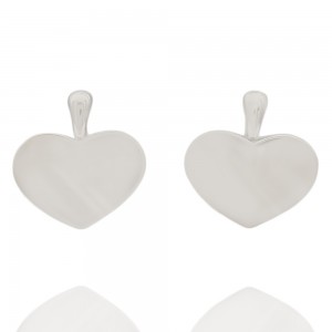 Lever Back Heart Earrings in Gold