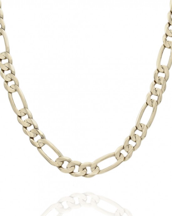 10KY Figaro Chain Necklace 20 In