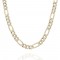 10KY Figaro Chain Necklace 20 In