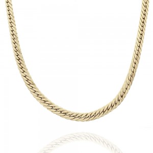 18K Doubke Curb Link Necklace