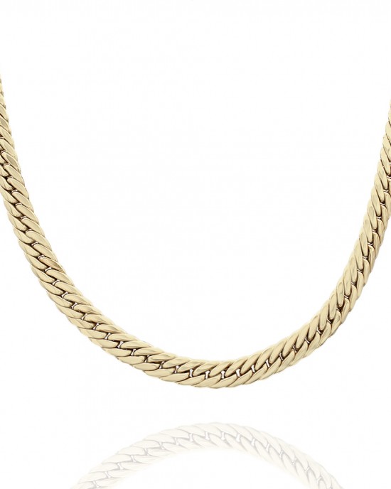 18K Doubke Curb Link Necklace