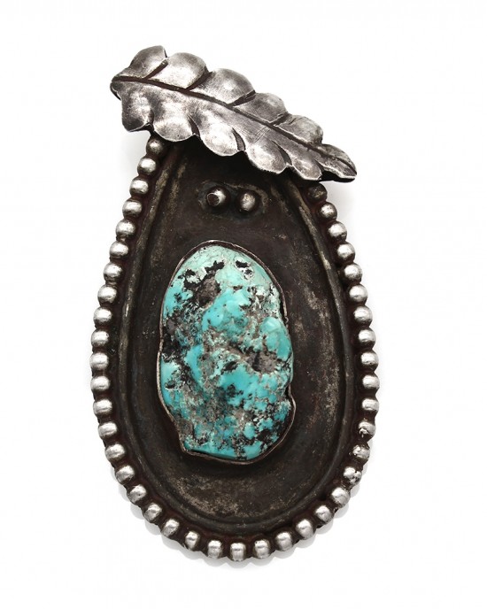 Navajo Sterling Silver & Turquoise Pendant