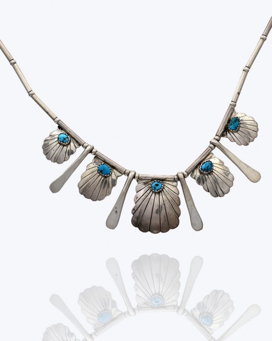 Navajo Sterling Silver & Turquoise Necklace