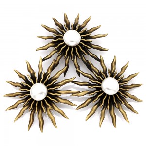 Joseff Sunburst Brooch in Metal