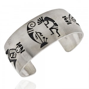 Hopi Loren Maha Sterling Silver Cuff Bracelet