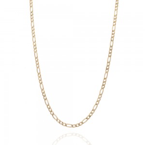 Figaro Link Chain Necklace 2.8 x 0.4mm 14KY