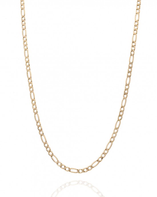Figaro Link Chain Necklace 2.8 x 0.4mm 14KY