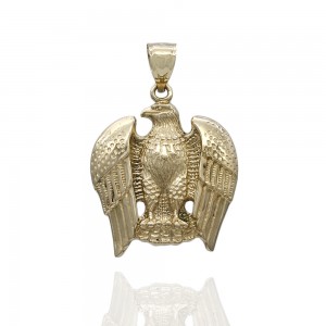 14KY Texturerd Eagle Pendant