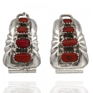 G&L Leekity Zuni Handmade Sterling Silver Coral Watch Bands