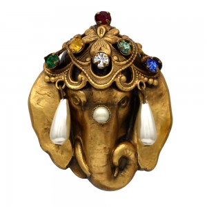 Joseff of Hollywood Jeweled Elephant Brooch