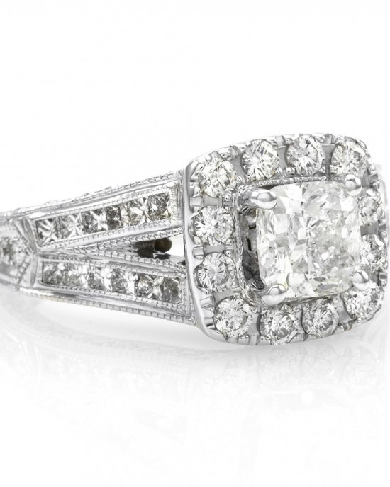 Neil Lane Pave Diamond Engagement Ring in 14K White Gold